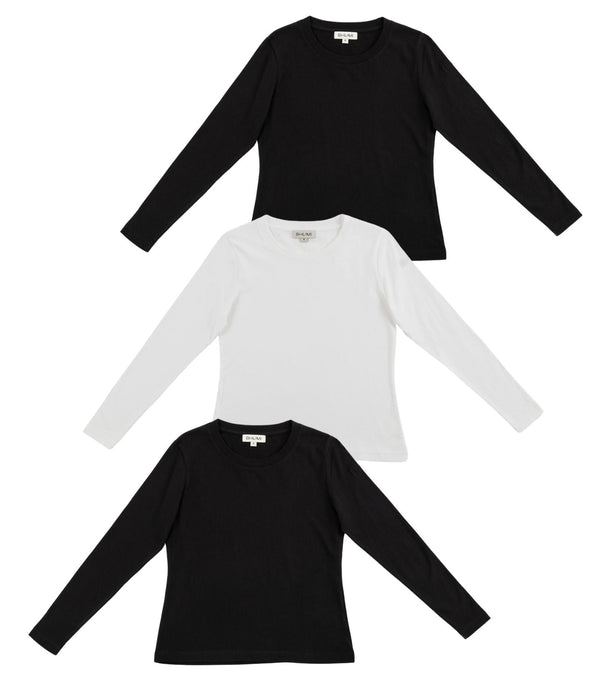 Basic Long Sleeve Top (3 Pack)