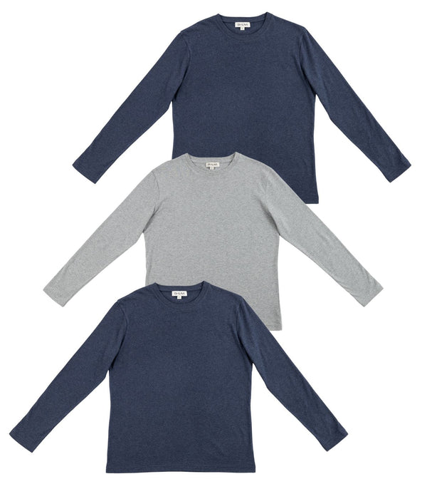 Men’s Basic Long Sleeve Top (3 Pack) - New Arrival