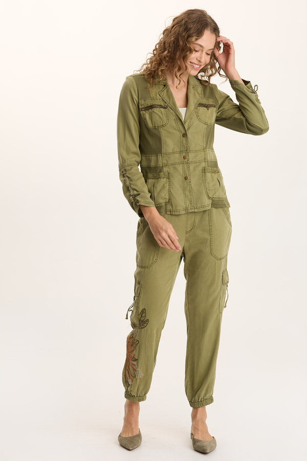 Darri Embroidered Pull-on Soft Twill Jogger
