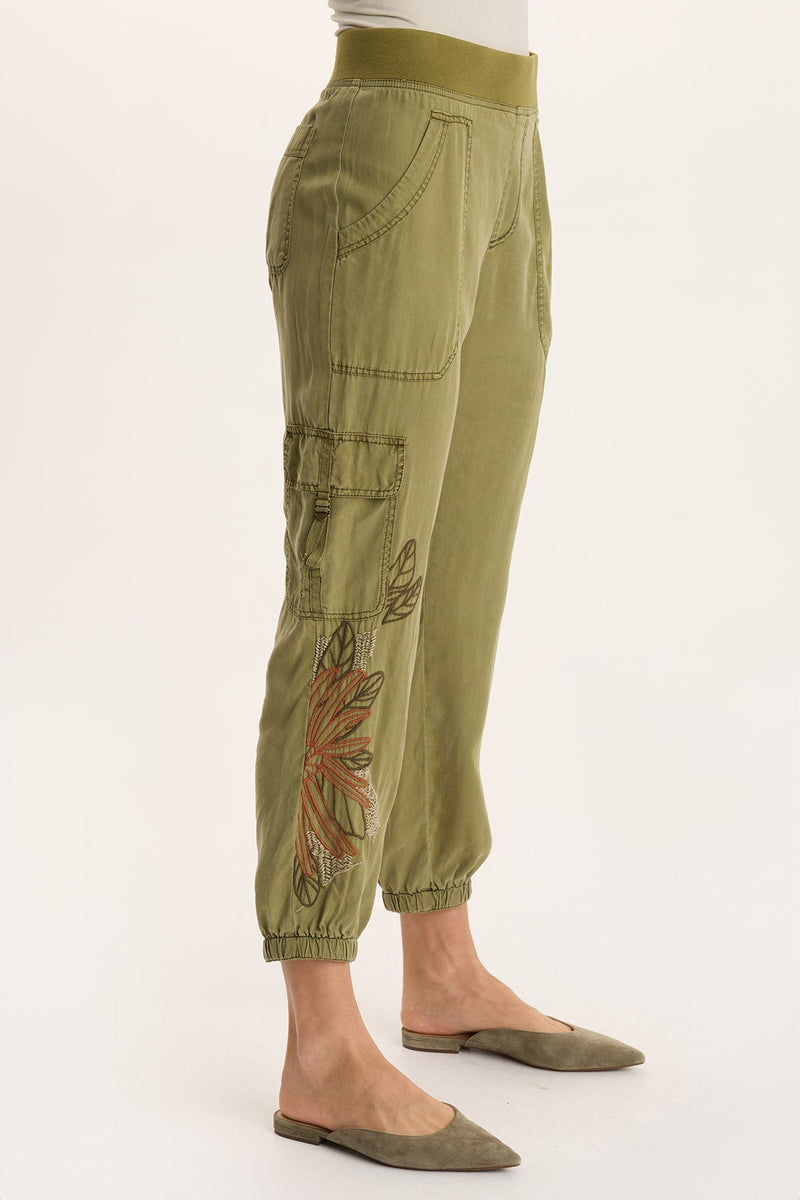 Darri Embroidered Pull-on Soft Twill Jogger