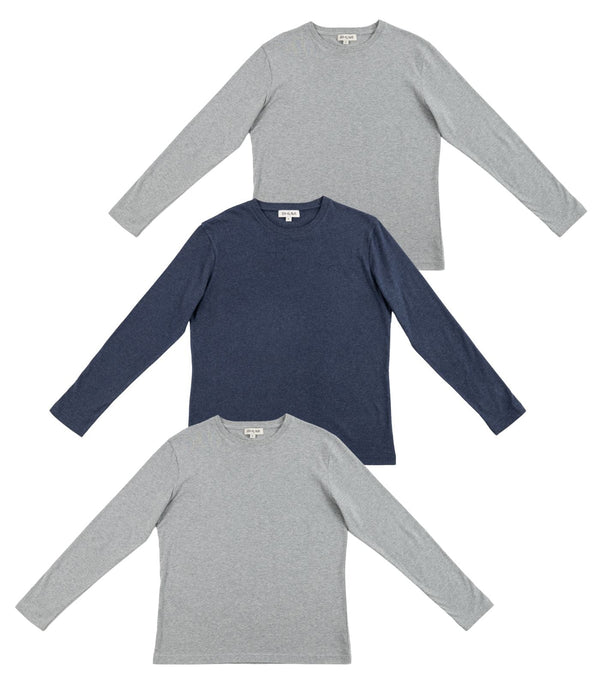Men’s Basic Long Sleeve Top (3 Pack) - New Arrival