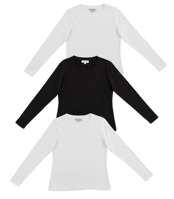 Basic Long Sleeve Top (3 Pack)