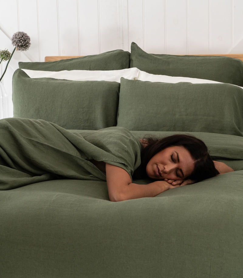 Linen Plain Quilt Cover Set