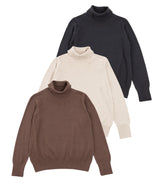 Fine Knit Turtleneck Jumper (3 pack)