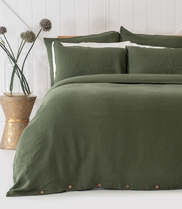 Linen Plain Quilt Cover Set