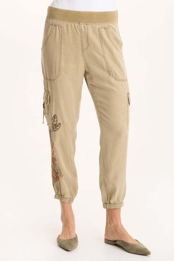 Darri Embroidered Pull-on Soft Twill Jogger