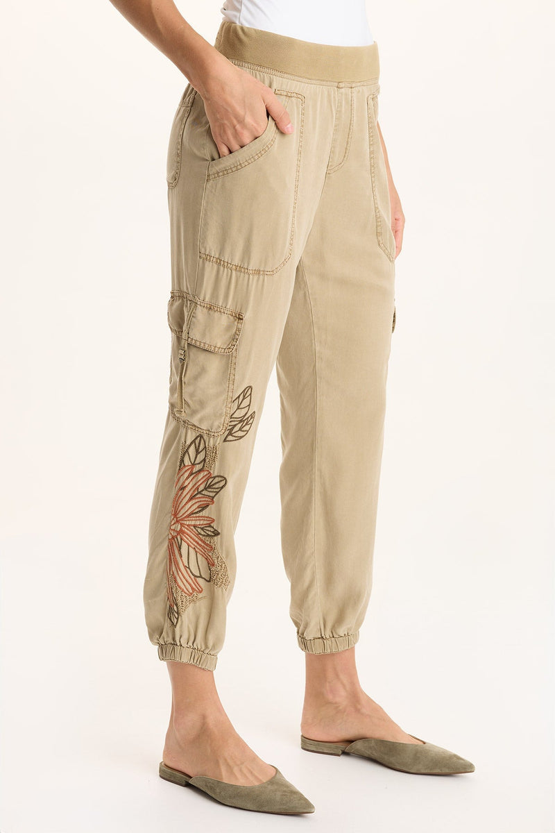 Darri Embroidered Pull-on Soft Twill Jogger
