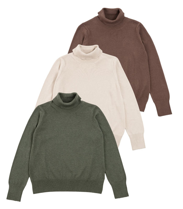 Fine Knit Turtleneck Jumper (3 pack)