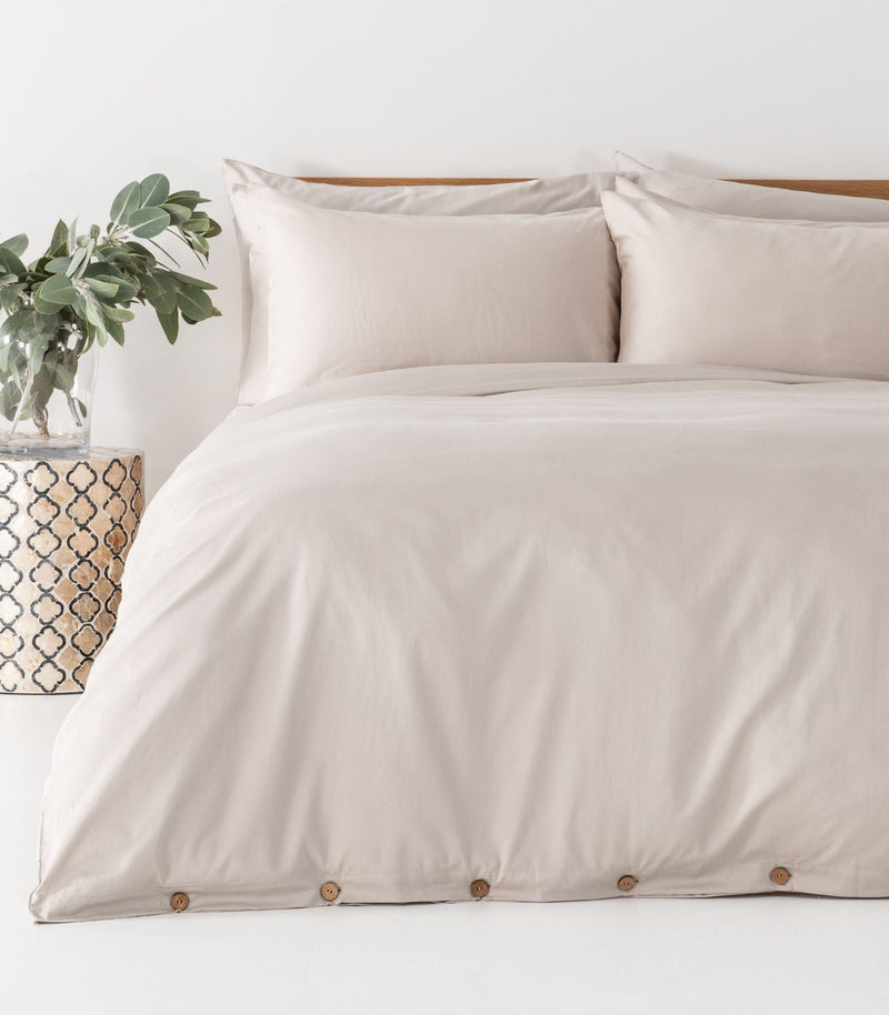 Sateen Plain Quilt Cover Set - Luxe