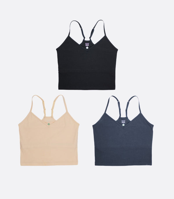 Cropped Bra Top (3 Pack)