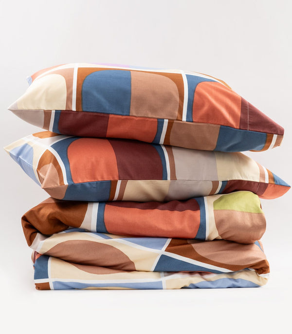 Sateen Quilt Cover Set - Printed