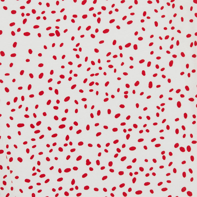 Confetti Dot Pima Knit Long-Sleeved Pajama - Red