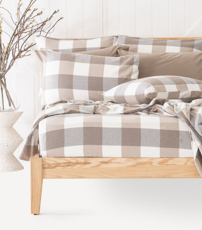 Flannelette Sheet Set - Check