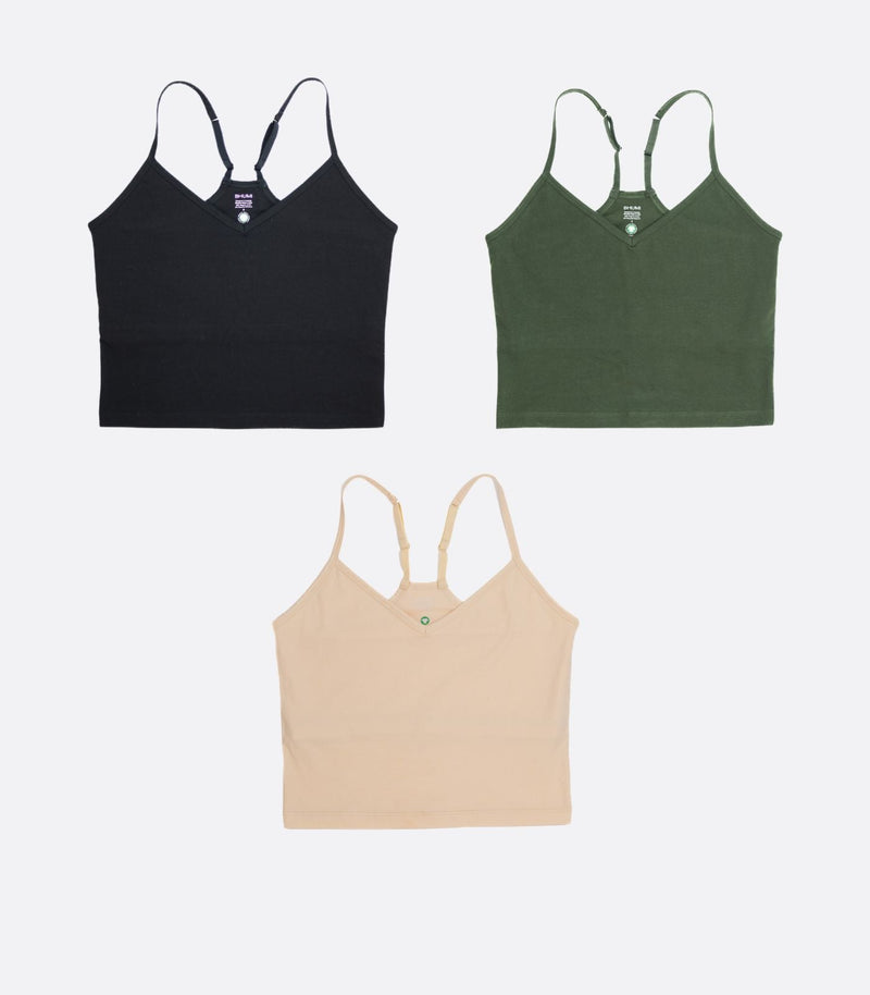 Cropped Bra Top (3 Pack)