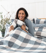 Flannelette Quilt Cover Set - Check