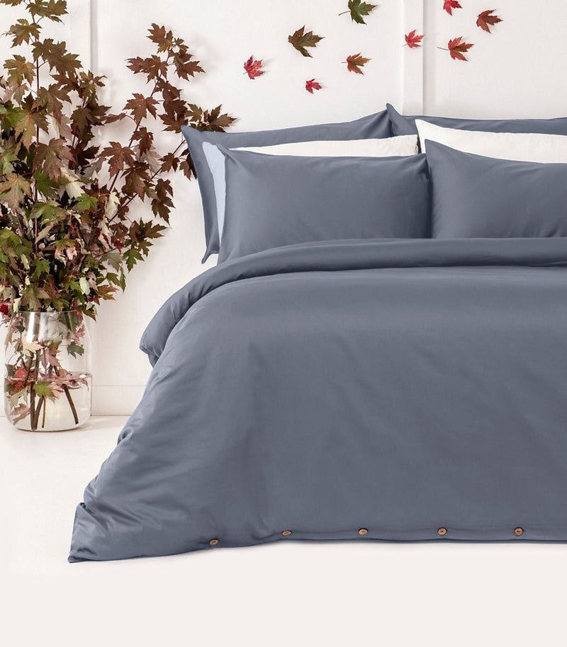 Percale Plain Quilt Cover Set
