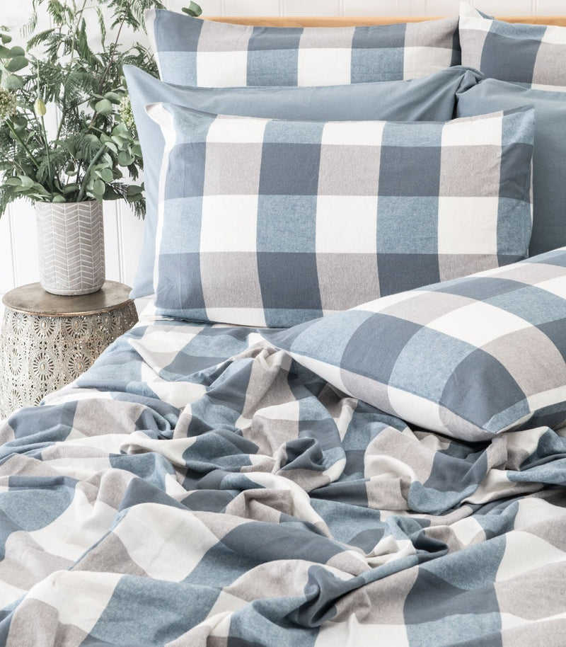 Flannelette Sheet Set - Check
