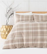 Flannelette Quilt Cover Set - Plaid