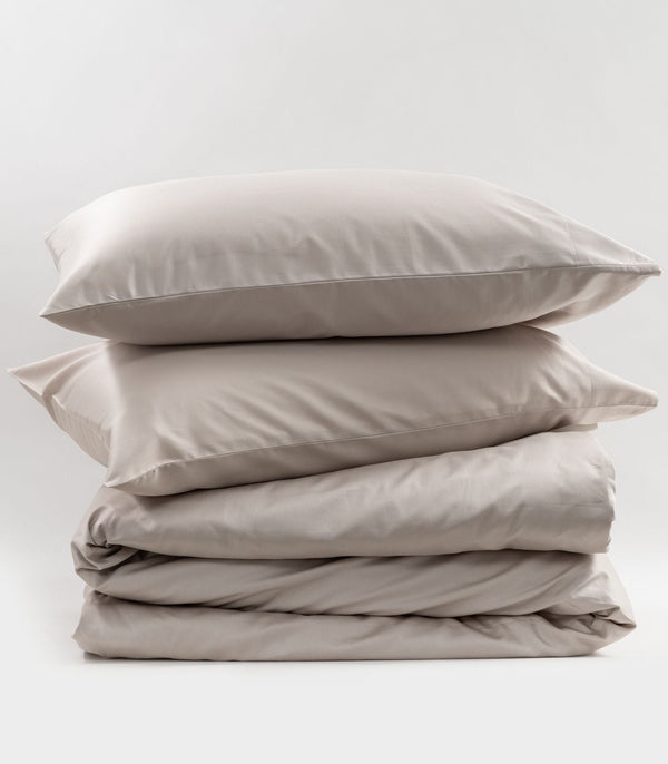 Sateen Plain Quilt Cover Set - Luxe