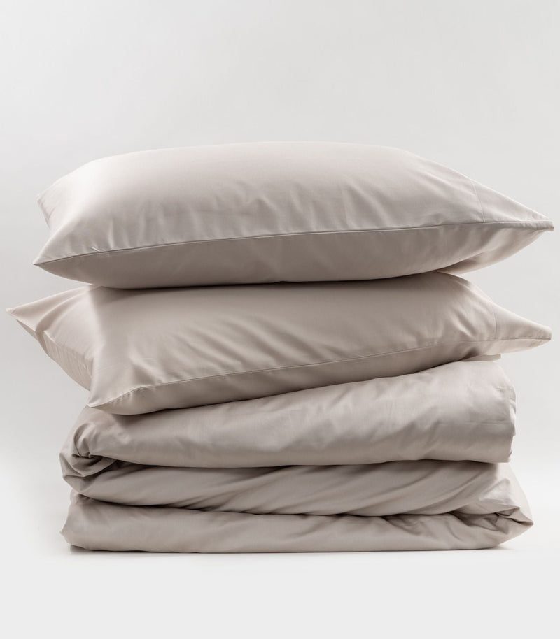 Sateen Plain Quilt Cover Set - Luxe