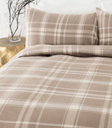 Flannelette Quilt Cover Set - Plaid