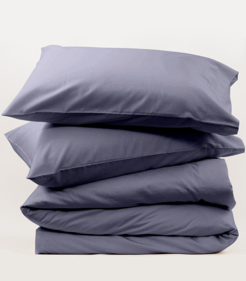 Percale Plain Quilt Cover Set