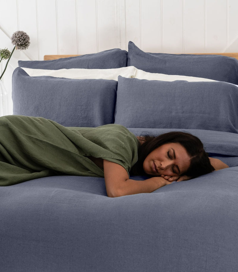 Linen Plain Quilt Cover Set