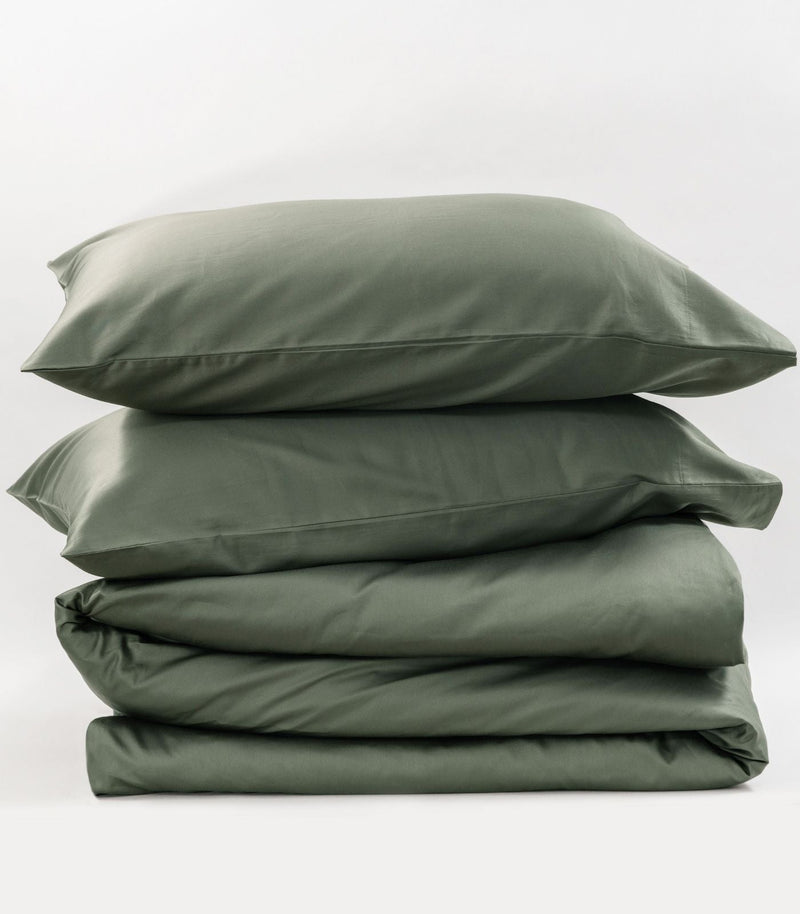 Sateen Plain Quilt Cover Set