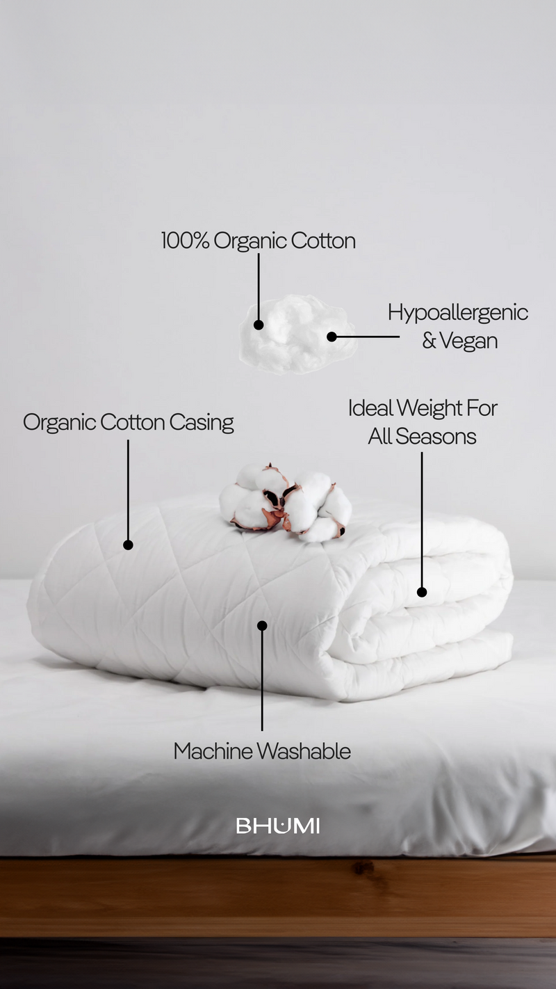 Organic Cotton Quilt Insert - All Seasons
