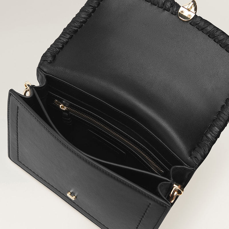 Dauphine Crossbody With Raffia