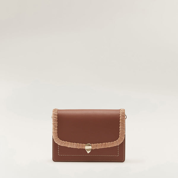 Dauphine Crossbody With Raffia