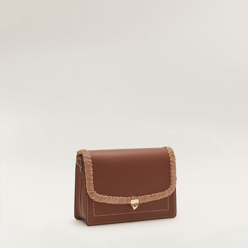 Dauphine Crossbody With Raffia