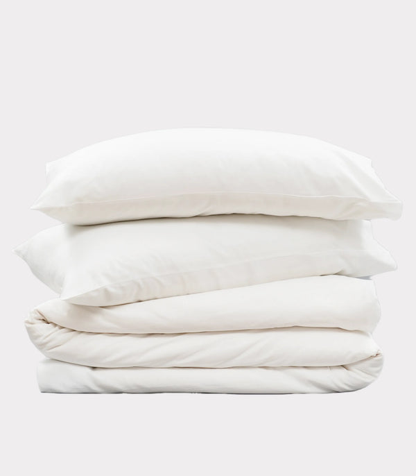 Percale Plain Quilt Cover Set