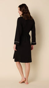 Classic Pima Knit Robe - Midnight