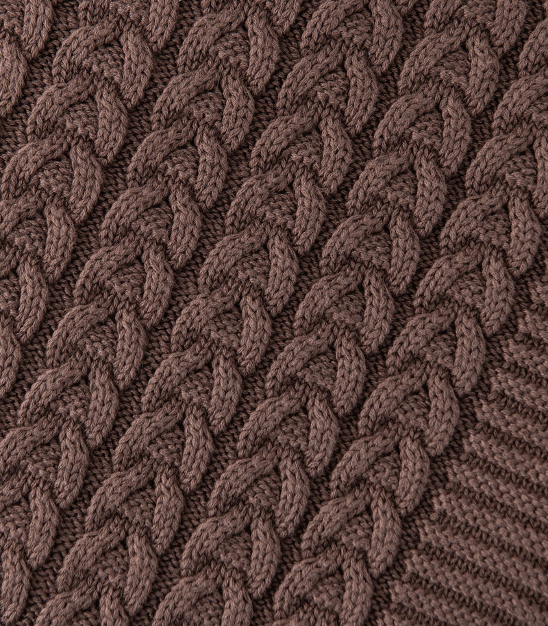 Plait Cable Knit Throw