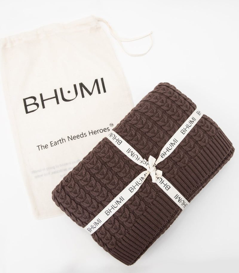 Plait Cable Knit Throw