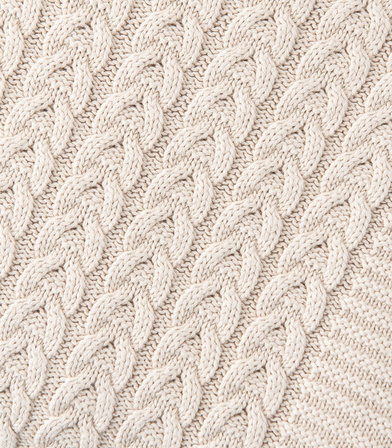 Plait Cable Knit Throw