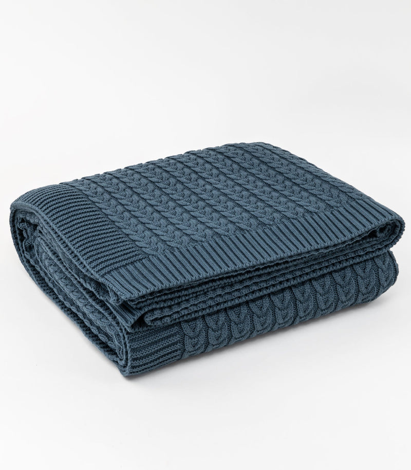 Plait Cable Knit Throw