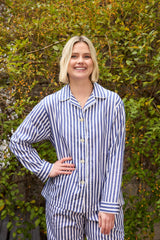 Classic Stripe Luxe Pima Pajama - Navy
