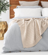 Diamond Braid Knit Throw