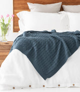 Diamond Braid Knit Throw