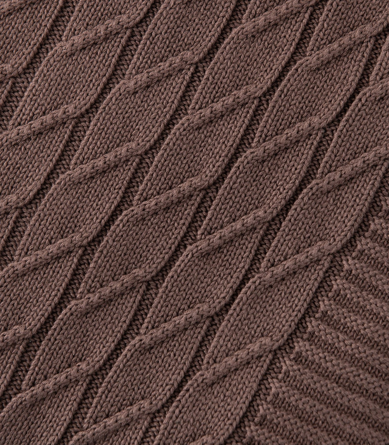 Diamond Braid Knit Throw