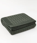 Diamond Braid Knit Throw