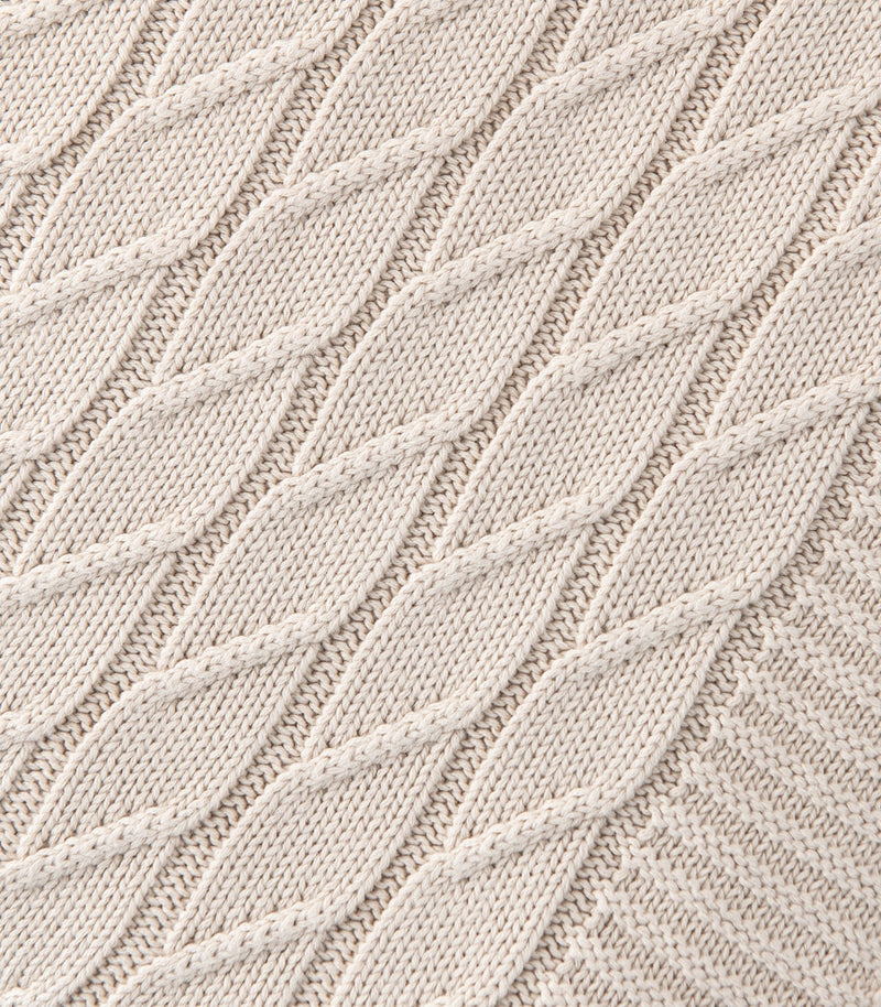Diamond Braid Knit Throw