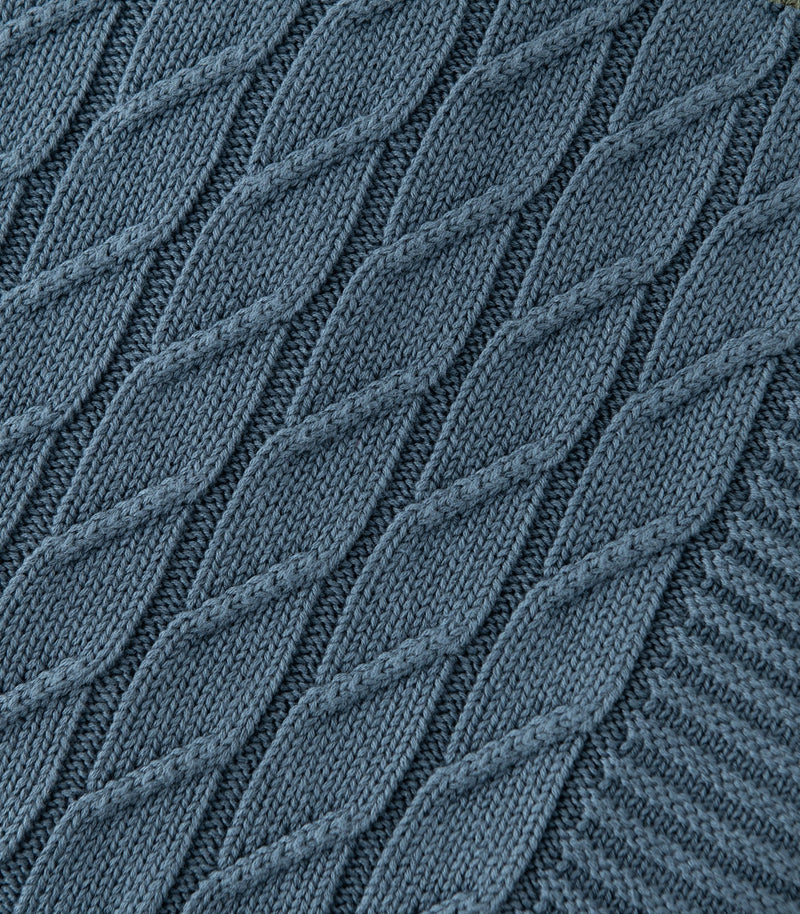 Diamond Braid Knit Throw