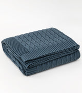 Diamond Braid Knit Throw