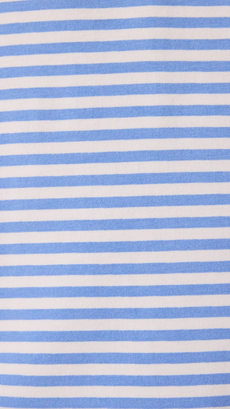 Essential Stripe Pima Knit Simple Short Set - Provence