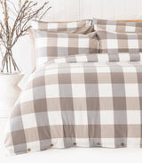 Flannelette Quilt Cover Set - Check