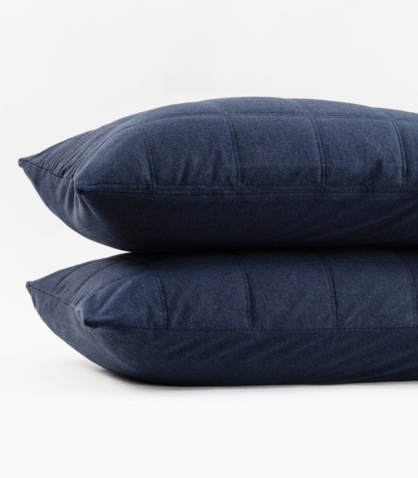 Jersey Pillow Cases (pair) - Quilted