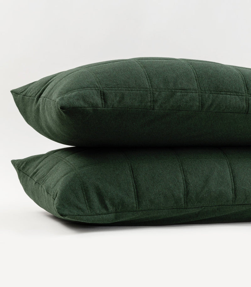 Jersey Pillow Cases (pair) - Quilted
